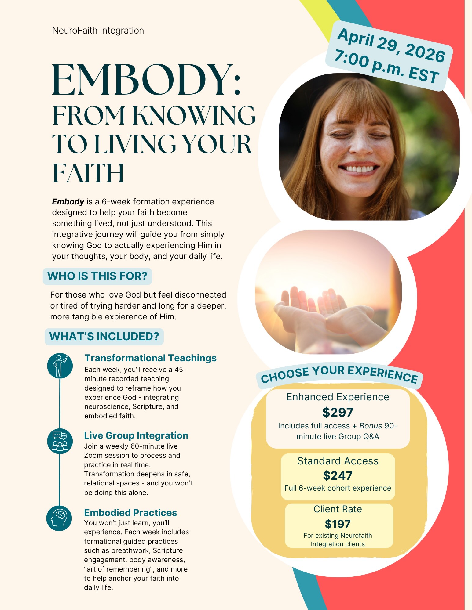 Embody Cohort Flyer Information